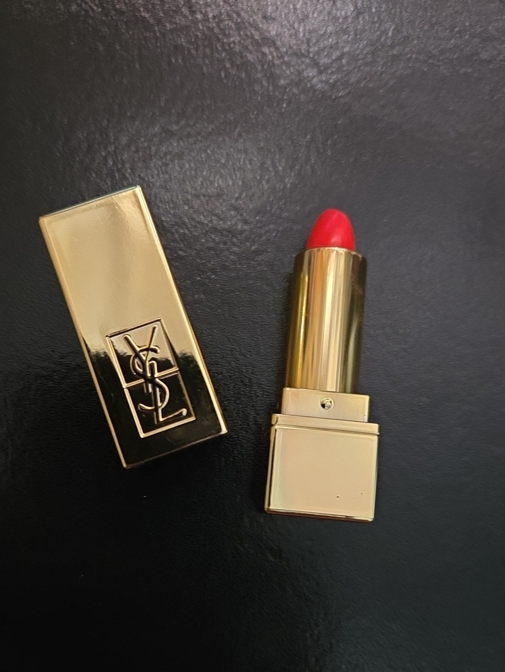 Yves Saint Laurent Vibrant Coral Lipstick in Gold Case